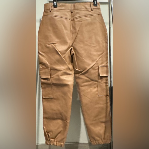 Vylette Tan Faux Leather Jogger Pants Size 11 New With Tags - Picture 2 of 16